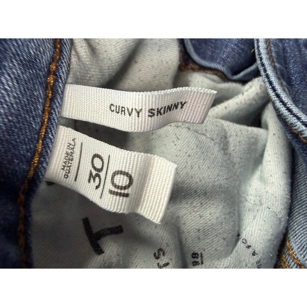 Loft Curvy Skinny Jeans Womens Blue Medium Wash Denim 32x27 - Picture 9 of 11